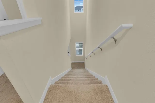 a view of a lake and trees in the background
