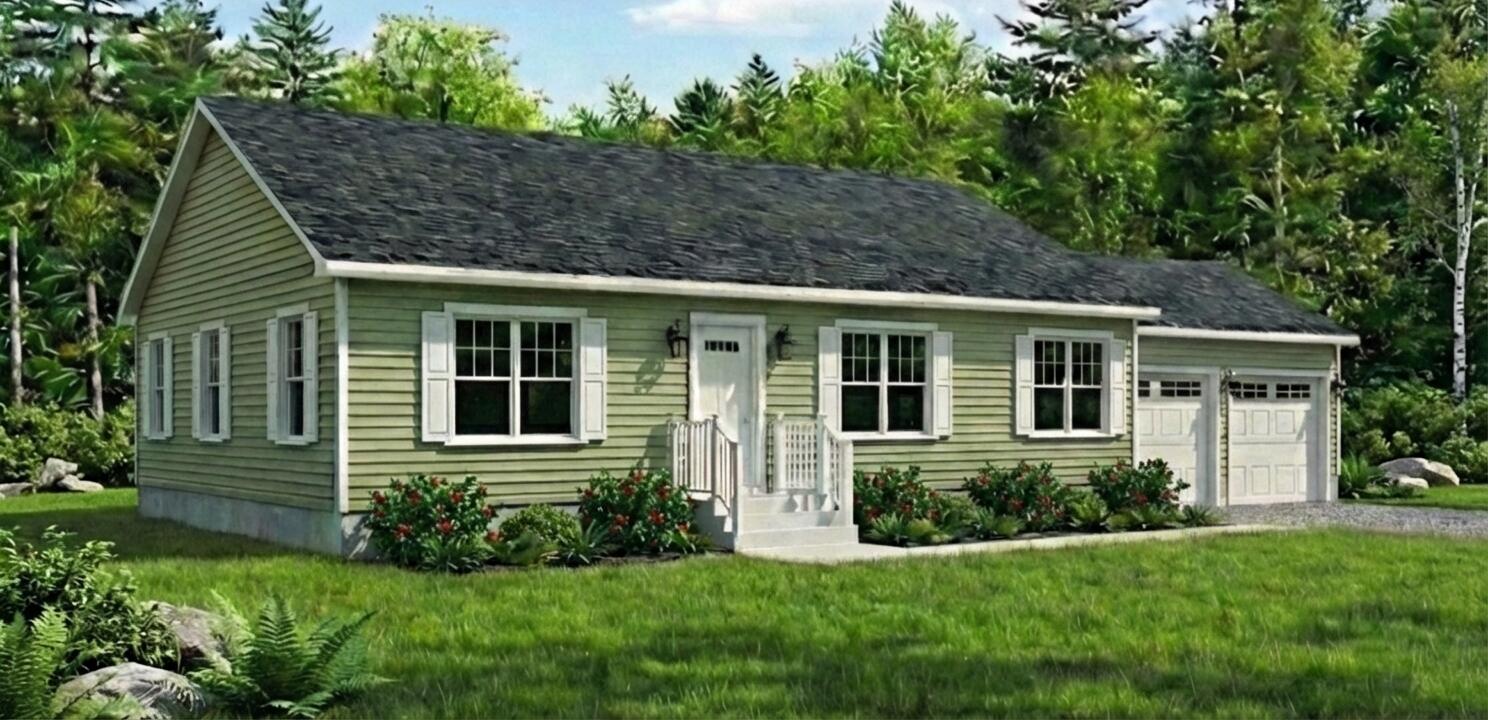 Front Sebago Ranch White Shutters