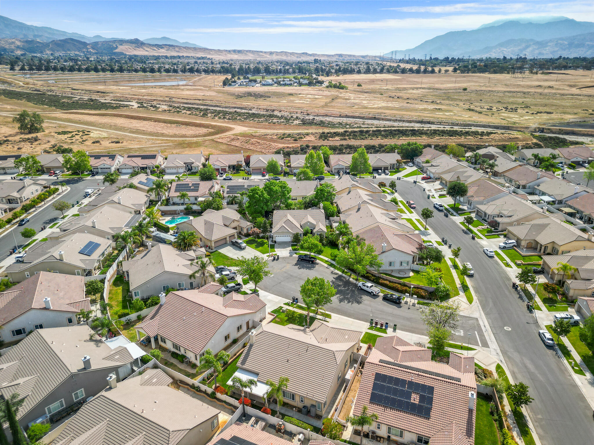 744 Copper Circle Beaumont, CA 92223 - Photo 41 of 44 an aerial view of a city with ocean view