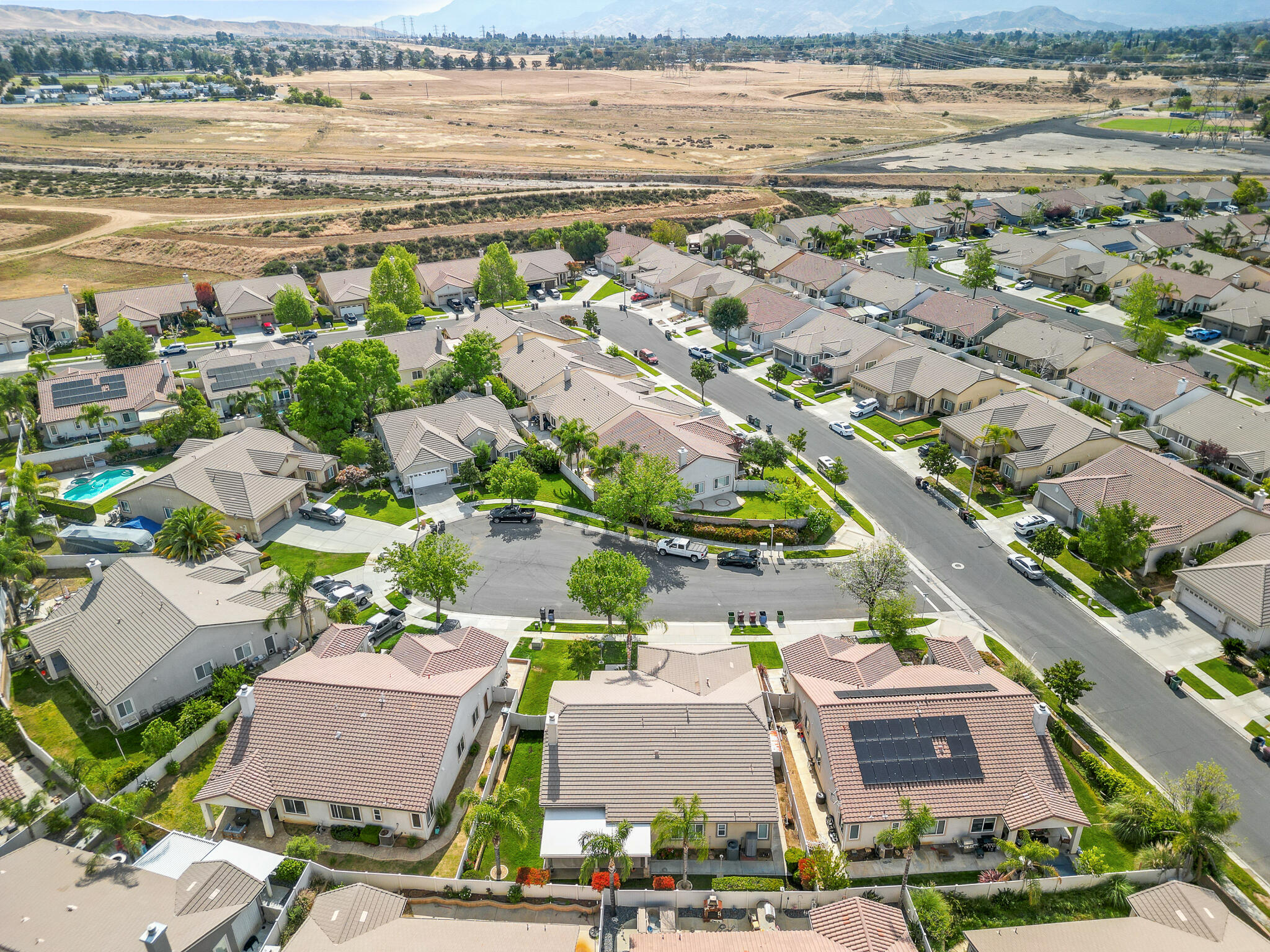 744 Copper Circle Beaumont, CA 92223 - Photo 7 of 44 an aerial view of ocean and residential houses with outdoor space
