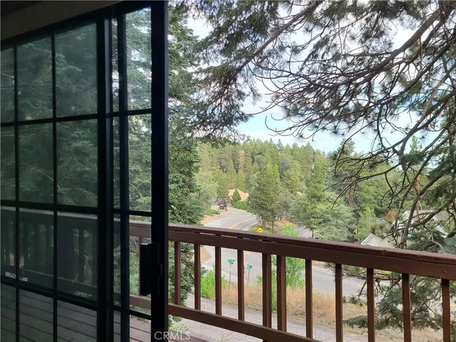 a view of a city from a balcony