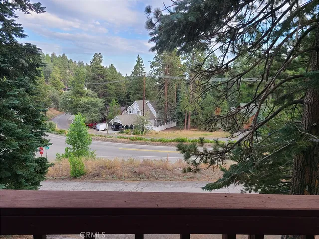 a view of a building with a garage