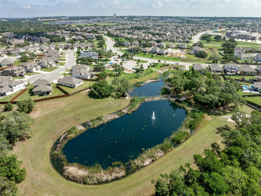 436 Staunton Drive Leander, TX 78641 - Photo 39 of 39 an aerial view of a house with a yard and lake view