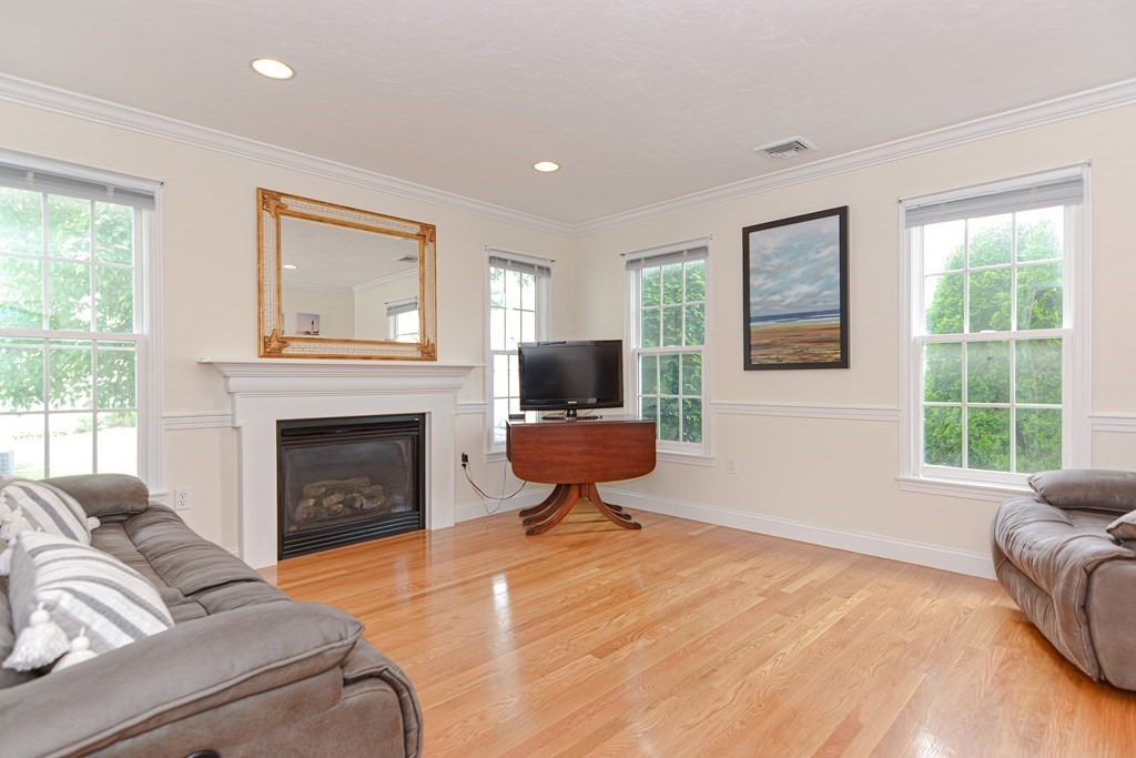 237 Pleasant Street, Unit 237 Norwood, MA 02062 - Photo 11 of 40 a living room with furniture and a fireplace