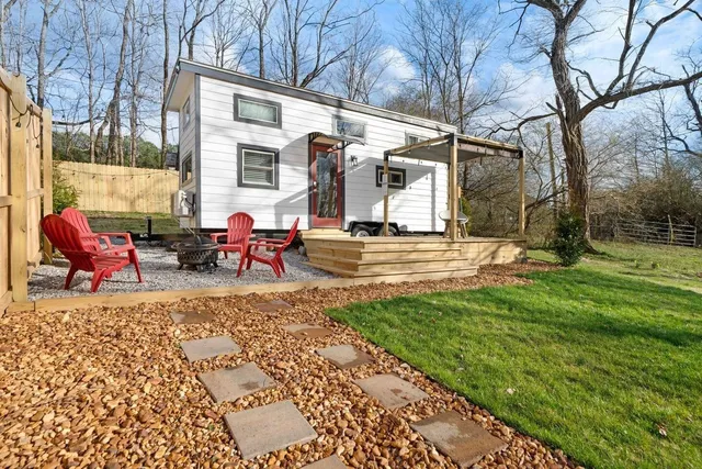 a view of a outdoor space with a patio
