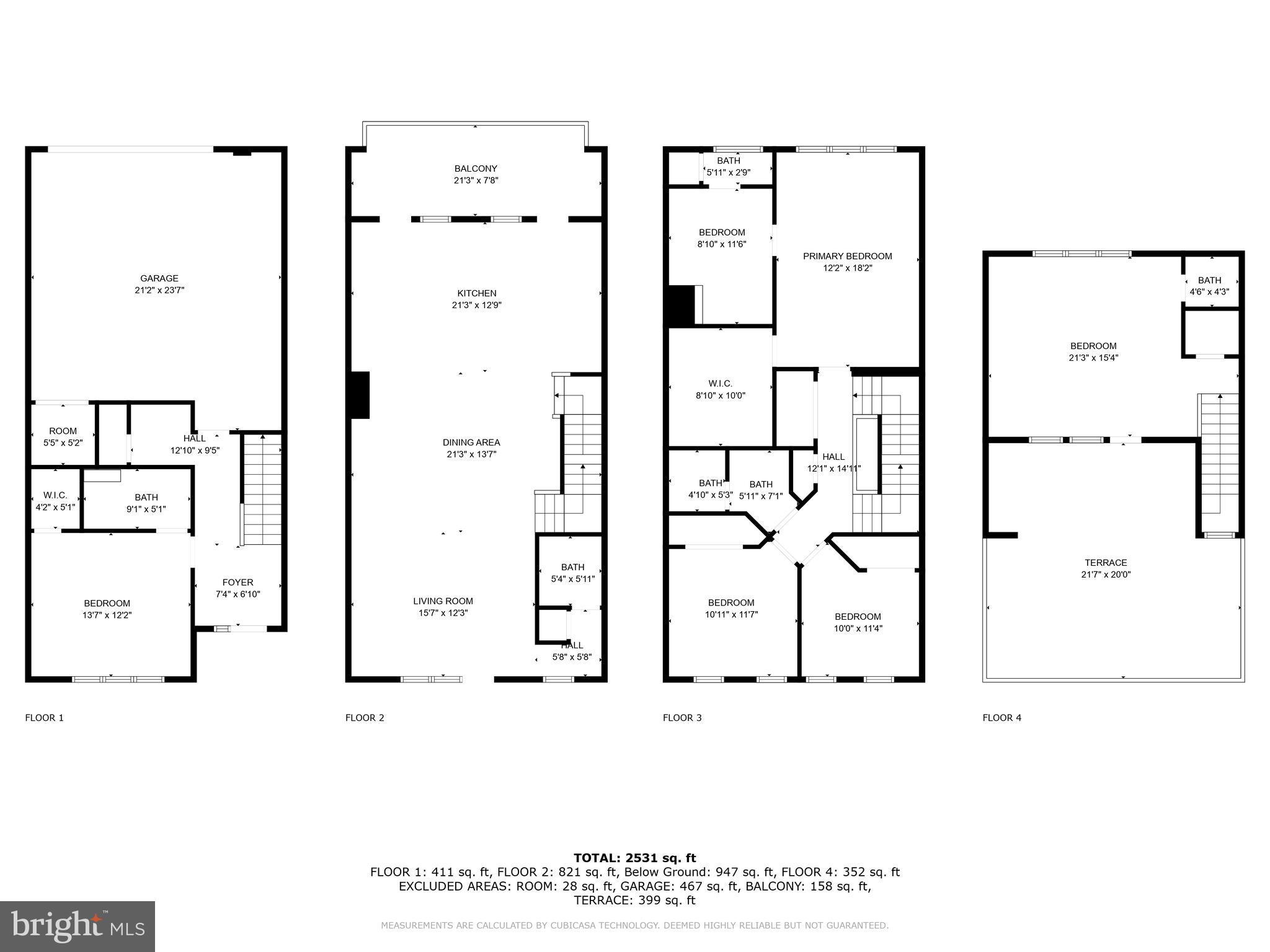 22170 Penelope Heights Terrace Ashburn, VA 20148 - Photo 61 of 61 a black and white photo of a floor plan