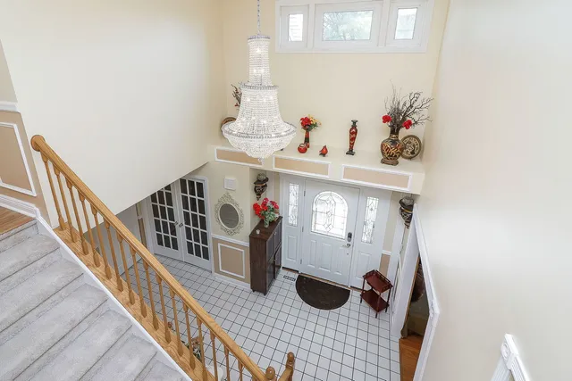 a view of entryway and workspace