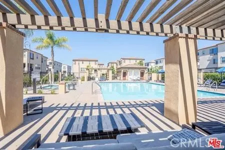 a view of a living room with furniture