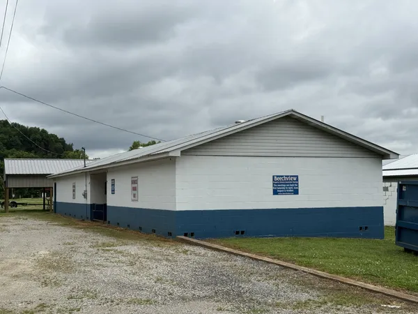 a view of outdoor space yard and garage