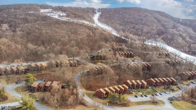 an aerial view of a large building