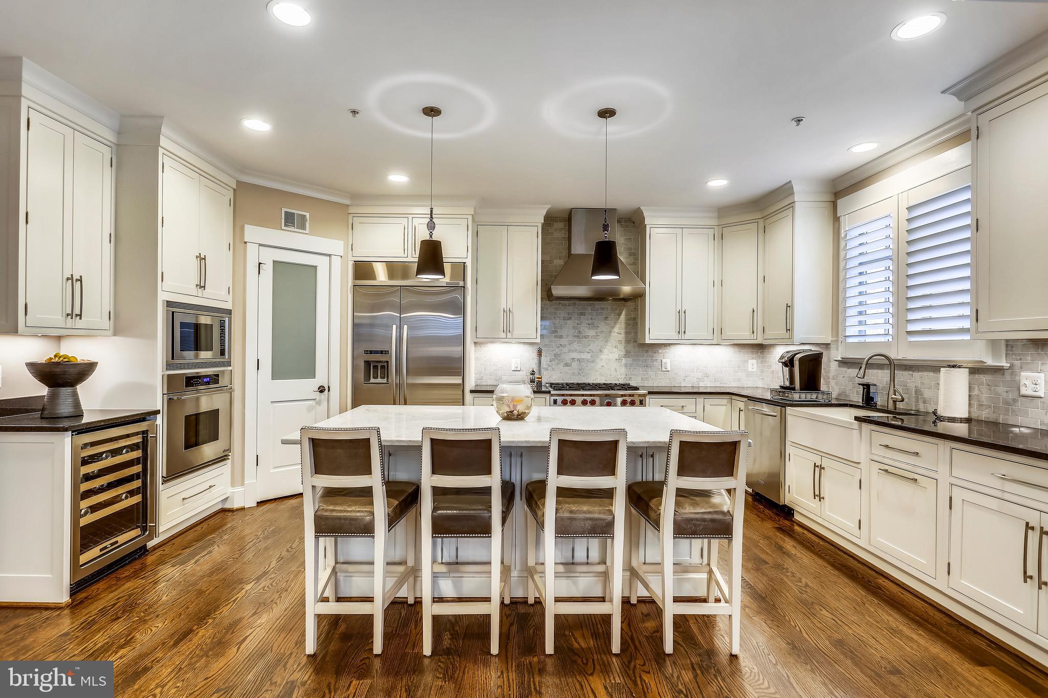 8615 Rayburn Road Bethesda, MD 20817 - Photo 16 of 59 Wine Refrigerator, walkin pantry & pendant lights