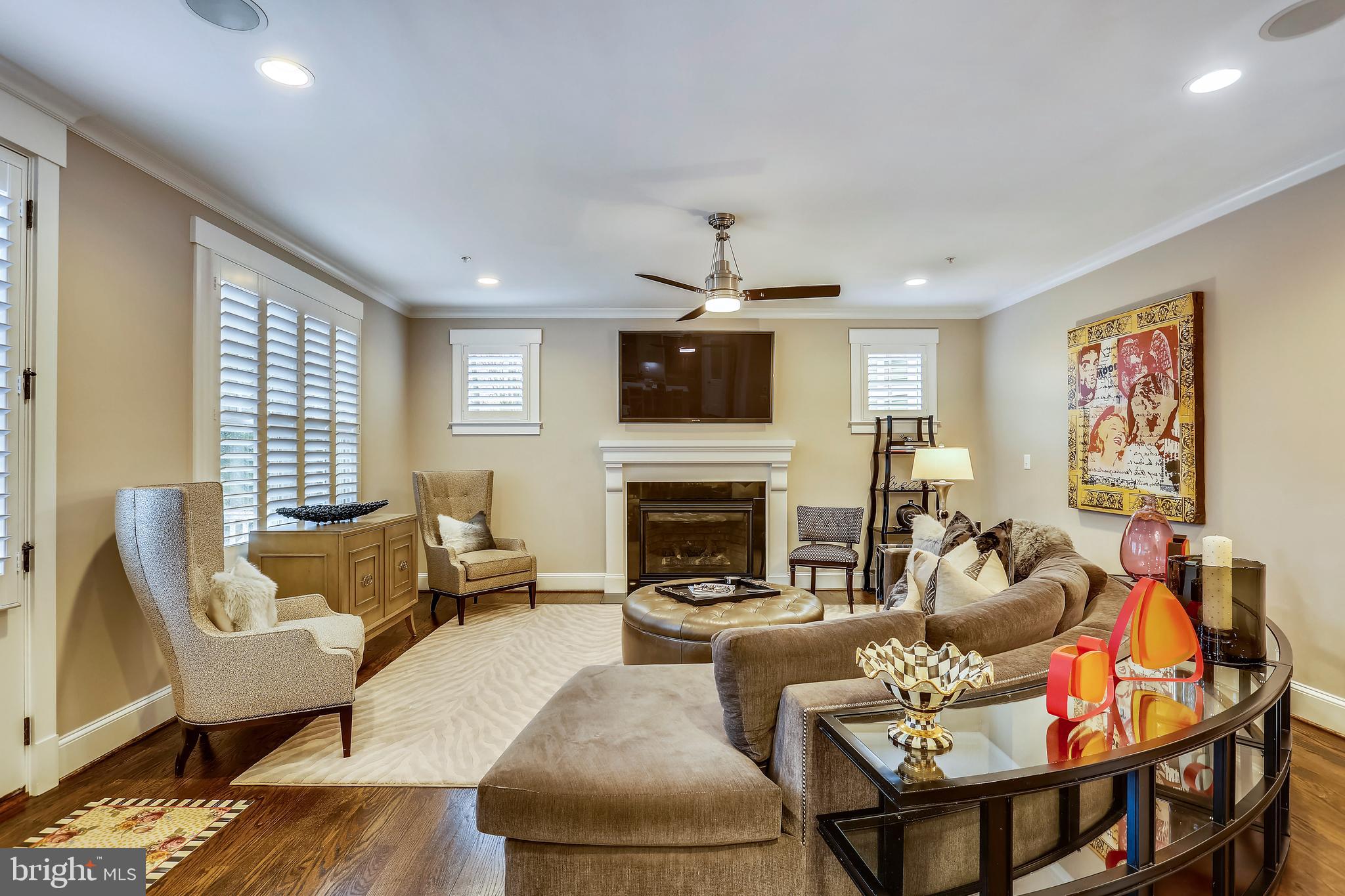 8615 Rayburn Road Bethesda, MD 20817 - Photo 18 of 59 Spacious Family room with Gas-burning Fireplace