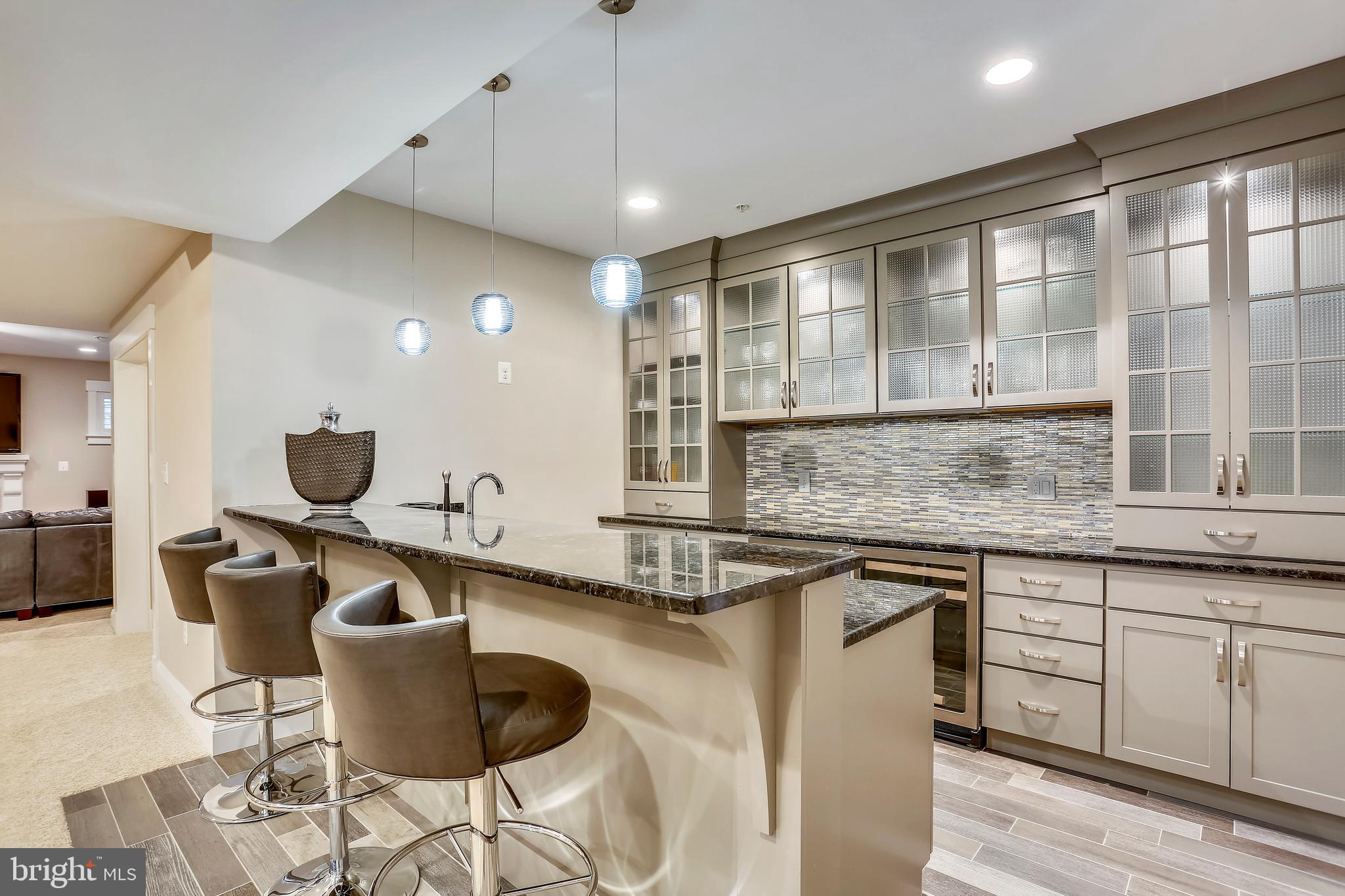 8615 Rayburn Road Bethesda, MD 20817 - Photo 47 of 59 Beautiful wet-bar with 2 U-line beverage centers