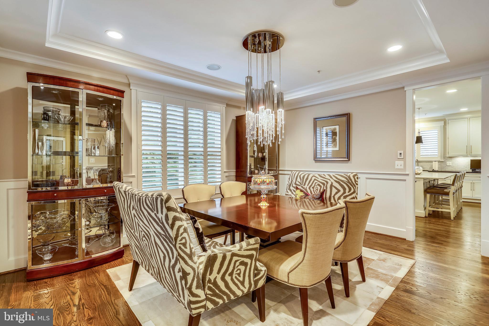 8615 Rayburn Road Bethesda, MD 20817 - Photo 10 of 59 Dining Room with tray ceiling & recessed lighting