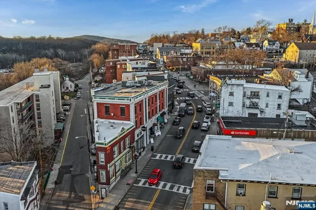 an aerial view of city