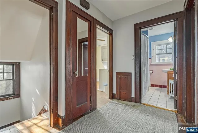 wooden floor and windows in a room