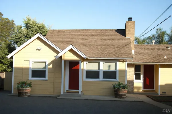 a view of a house with a patio