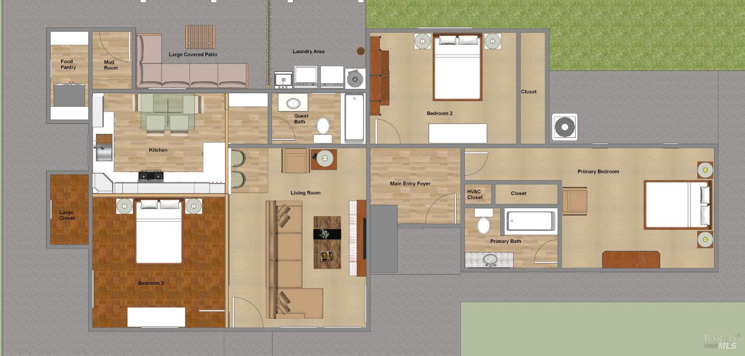 829 Hunt Avenue, Unit A St. Helena, CA 94574 - Photo 13 of 13 a bathroom with a tub sink and mirror