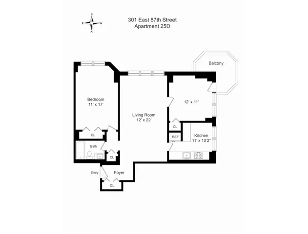 $985,000 | 301 East 87th Street, Unit 25D | Upper East Side
