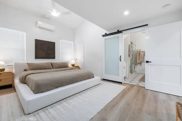 a view of a terrace with palm trees