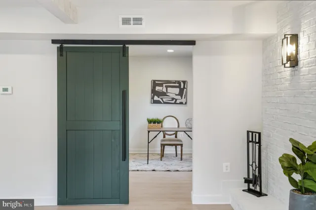 a living room with furniture and a couch