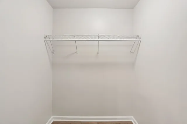 a view of small space with racks on the wall