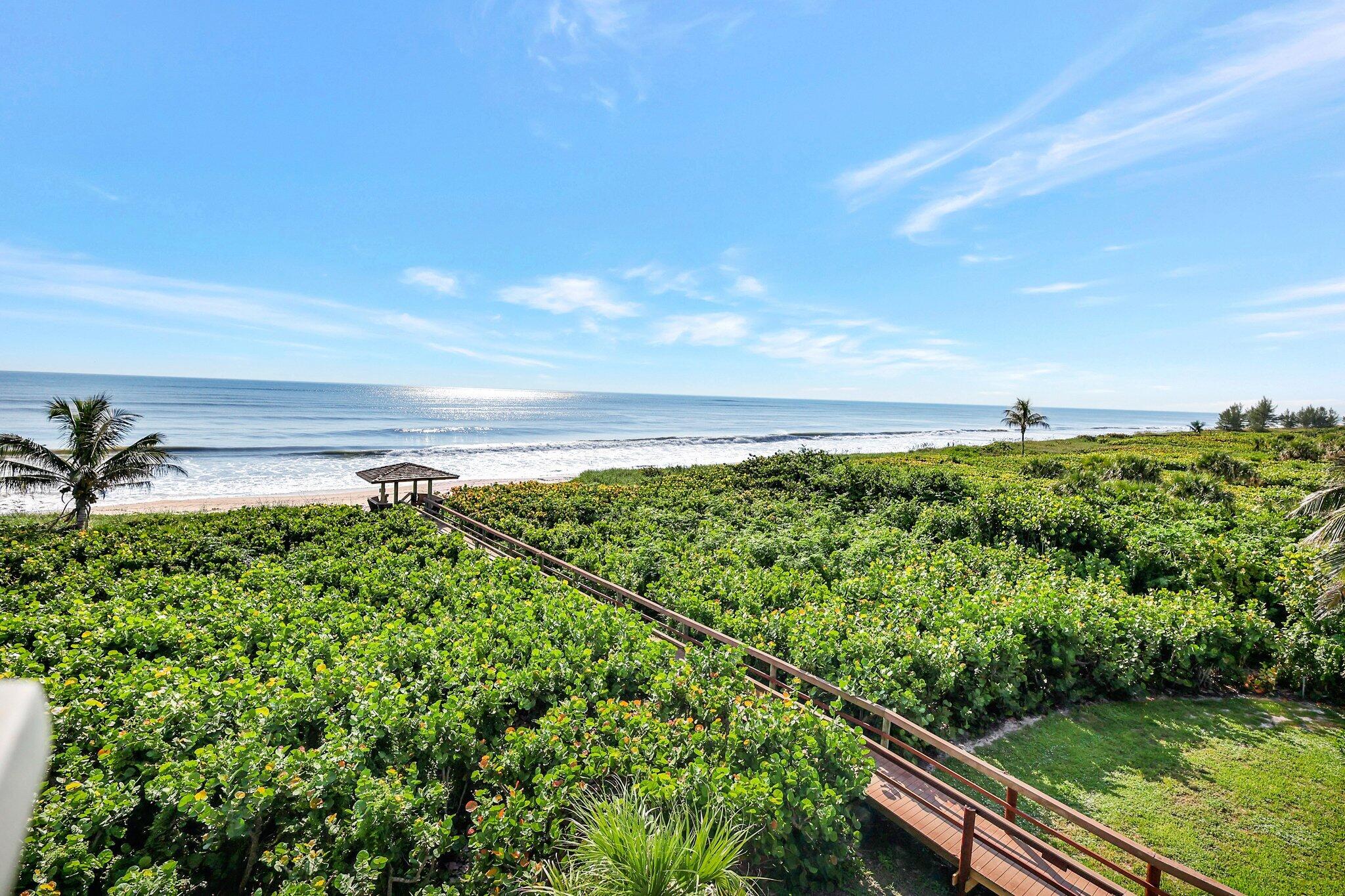 4000 North Hwy A1A, Unit 402 Hutchinson Island, FL 34949 - Photo 57 of 60 a view of a yard with an outdoor seating