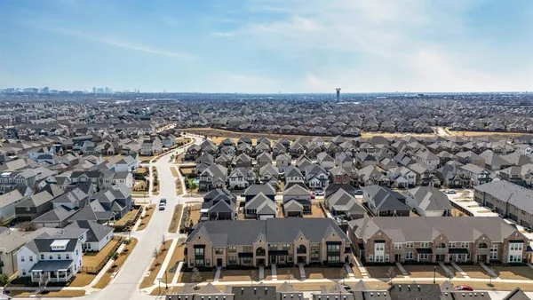an aerial view of a city