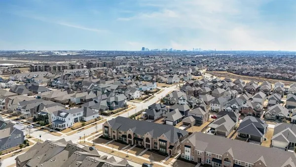 an aerial view of multiple house