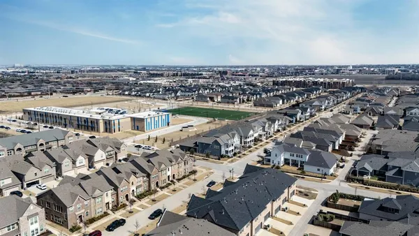 an aerial view of a city
