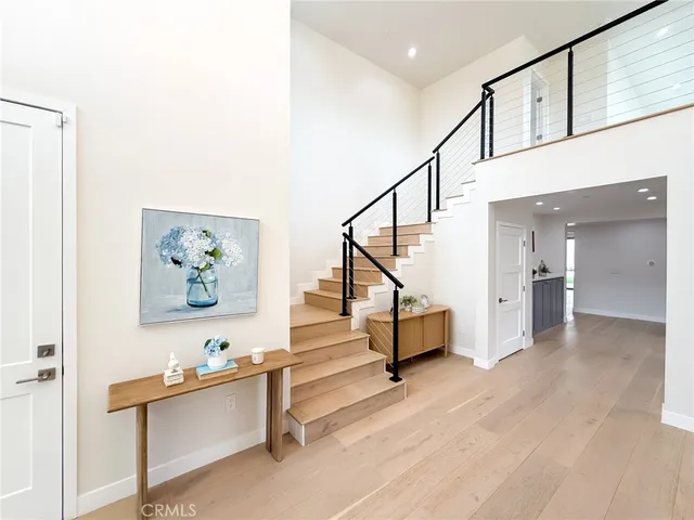 a view of a dining room with furniture and window