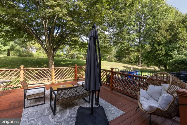 a view of outdoor space with seating area