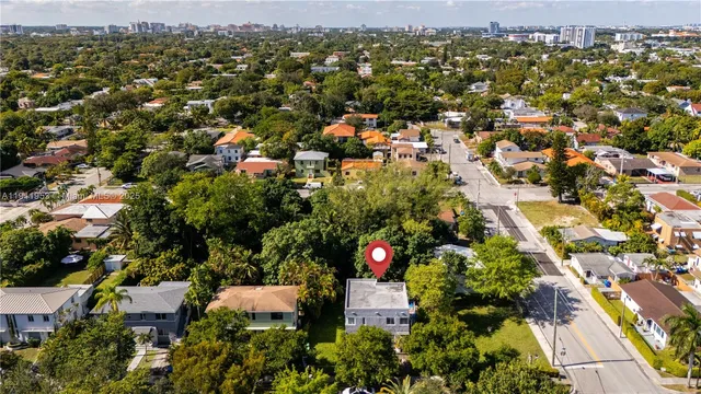 an aerial view of multiple house
