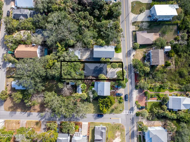 an aerial view of multiple house