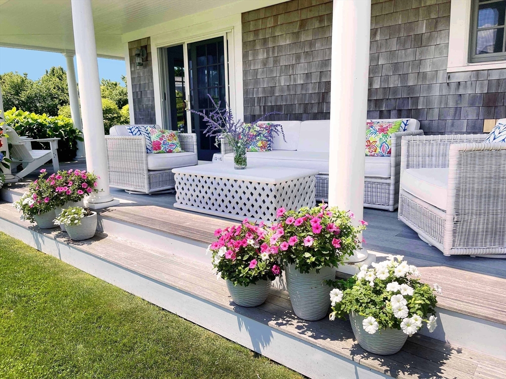 7 Packet Drive Nantucket, MA 02554 - Photo 32 of 38 a garden view with a seating space