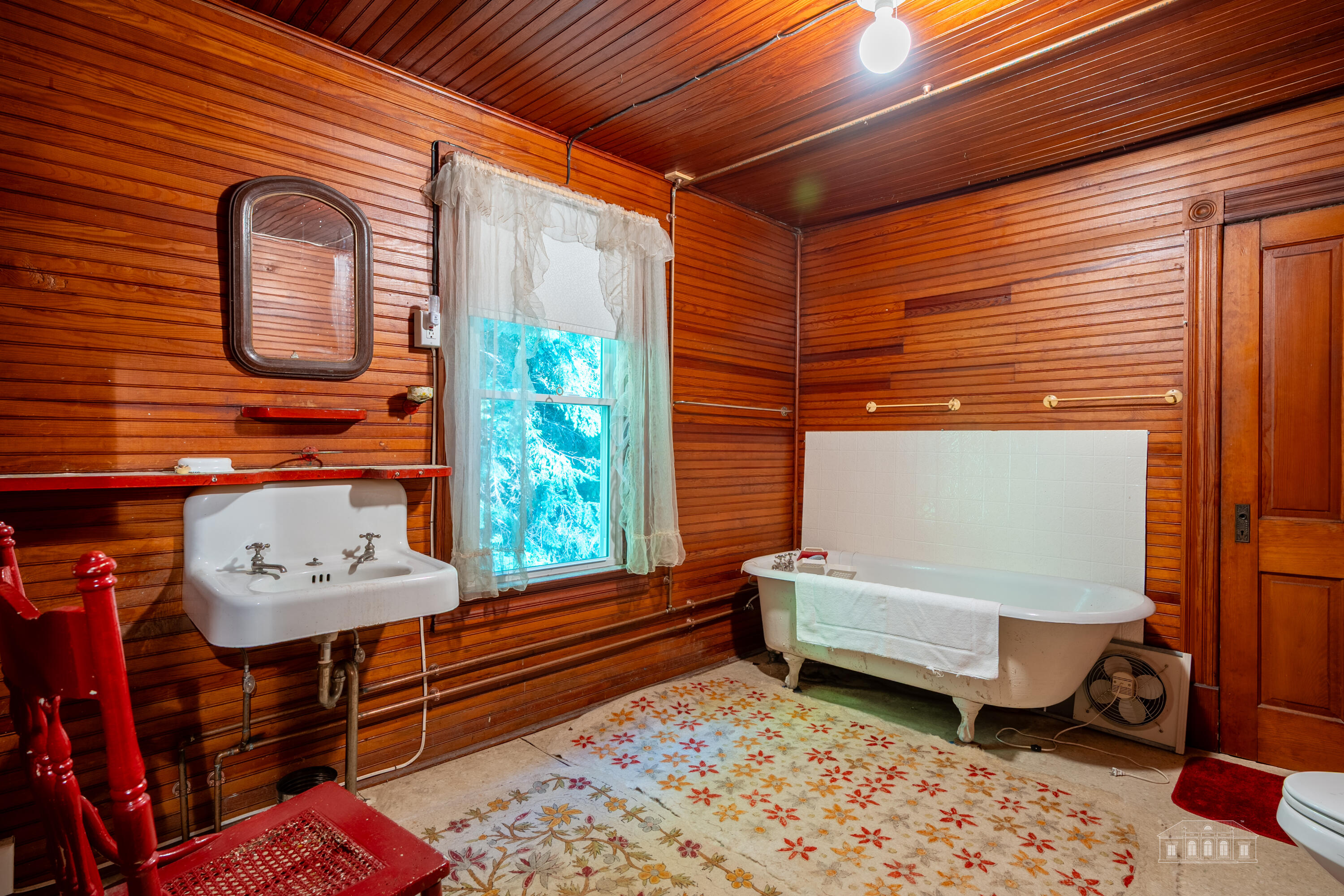 144 County Road Tupper Lake, NY 12986 - Photo 38 of 76 White Farmhouse upstairs Bathroom