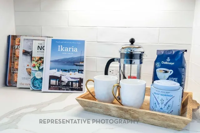 a living room with furniture and a couch