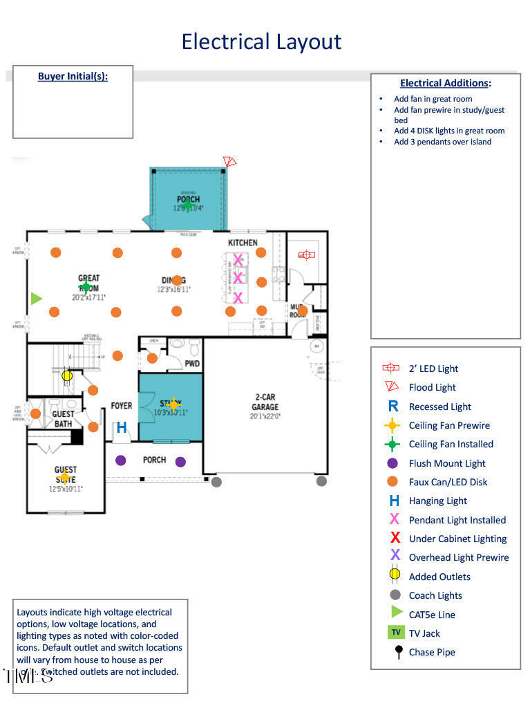 245 Golfview Avenue Four Oaks, NC 27524 - Photo 20 of 23 Electrical Layout
