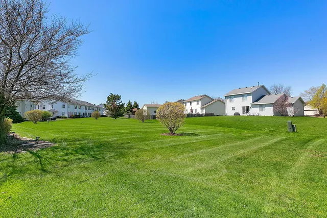 a house view with garden space
