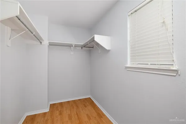 a view of a room with rack on the wall