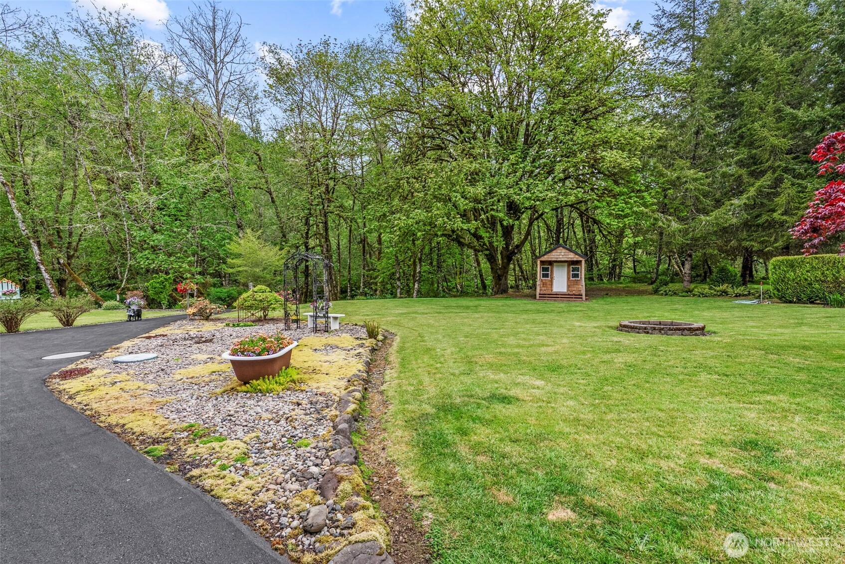 1579 Germany Creek Road Longview, WA 98632 - Photo 8 of 35 a view of a backyard with sitting area
