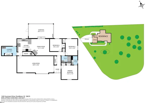 $330,000 | 1305 Summers Drive, Pendleton, SC 29670