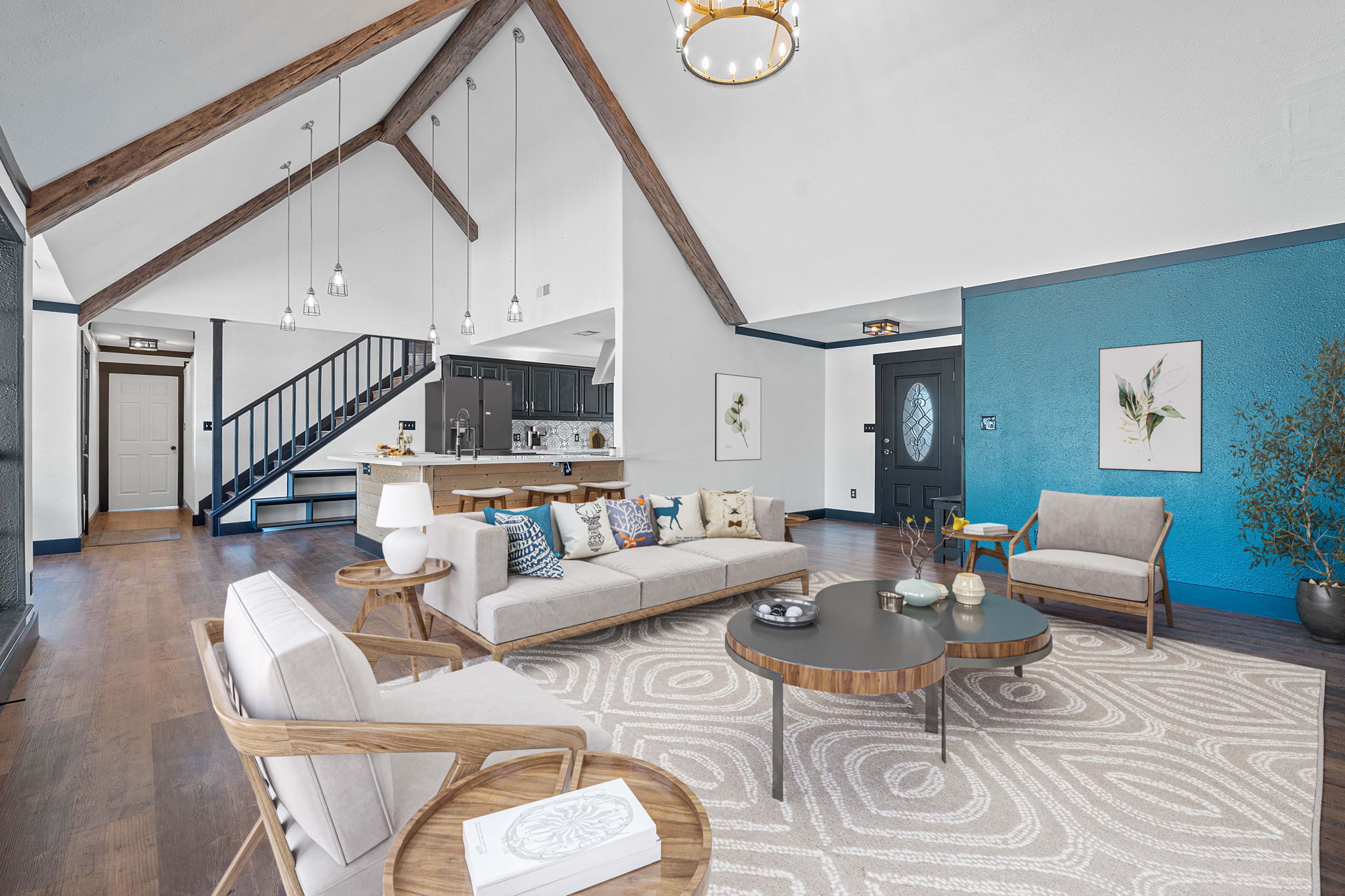 404 County Road 421 Spicewood, TX 78669 - Photo 6 of 31 a living room with furniture and wooden floor