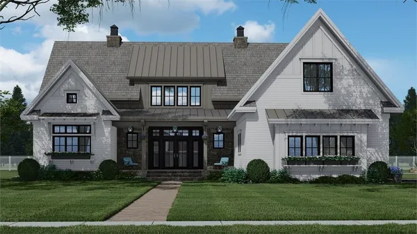 front view of house with a yard