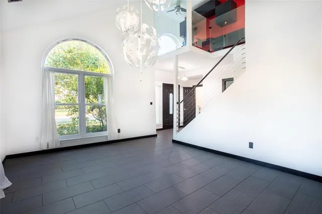 an empty room with a window