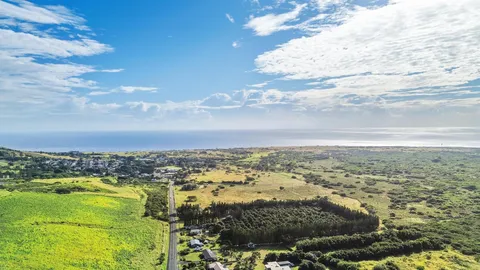 a view of city and ocean