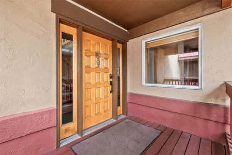 a view of an front door