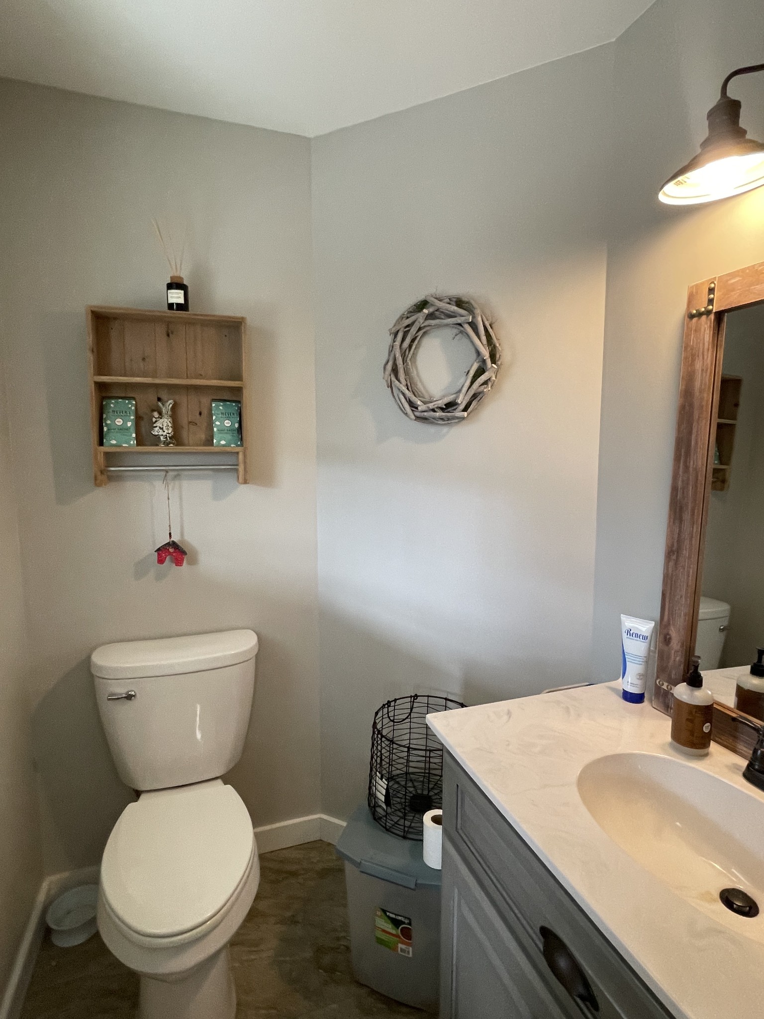 1875 Fall River Road Leoma, TN 38468 - Photo 12 of 18 a bathroom with a toilet sink and mirror