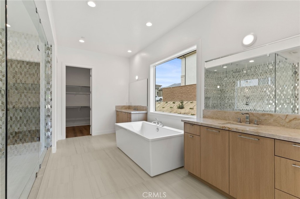 11864 Red Hawk Lane Porter Ranch, CA 91326 - Photo 9 of 19 Primary Bathroom: Alta Loma Italianate - Ridge Collection at Bella Vista - Photo of another Alta Loma - Not actual home for sale - Home is still under construction