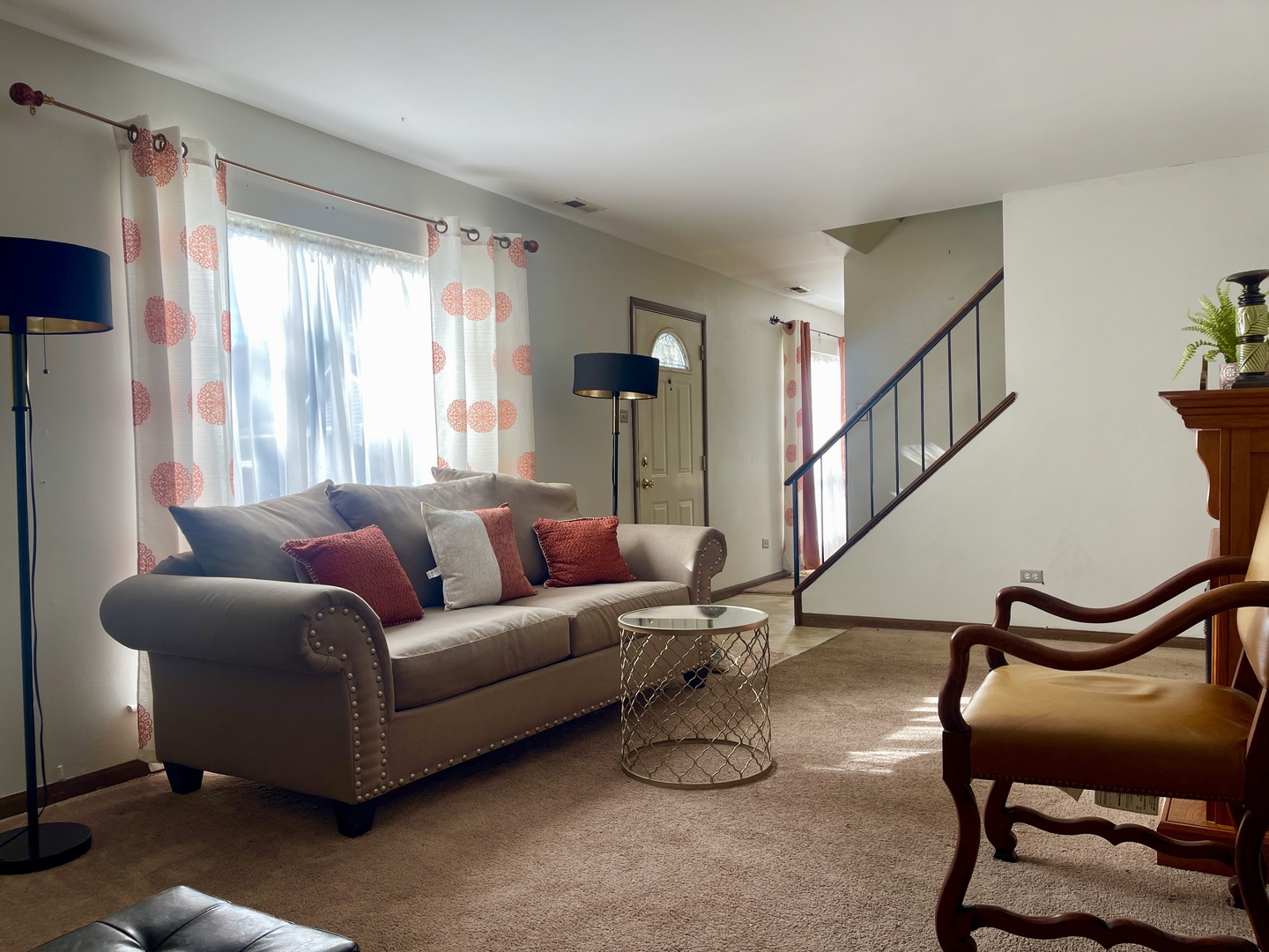 3406 Seine Court Hazel Crest, IL 60429 - Photo 8 of 26 a living room with furniture a window and a chandelier